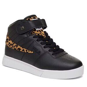 NiB Fila Women Vulc 13 Wild High Top Velcro Strap Sneakers Black Sz 8 $70 RY1386